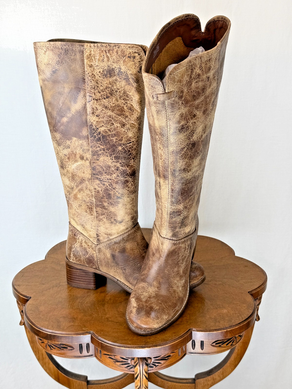 NIB Diba True Week Day 17" Tall Distressed Leather Riding Boot Womens 9.5 #0316 - Picture 1 of 11